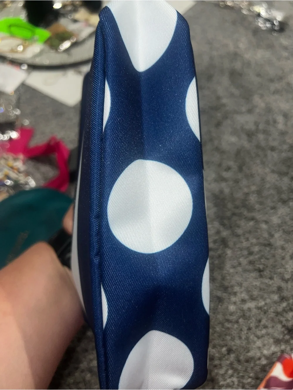 Clinique x Kate Spade Navy & White Striped Cosmetic Pouch